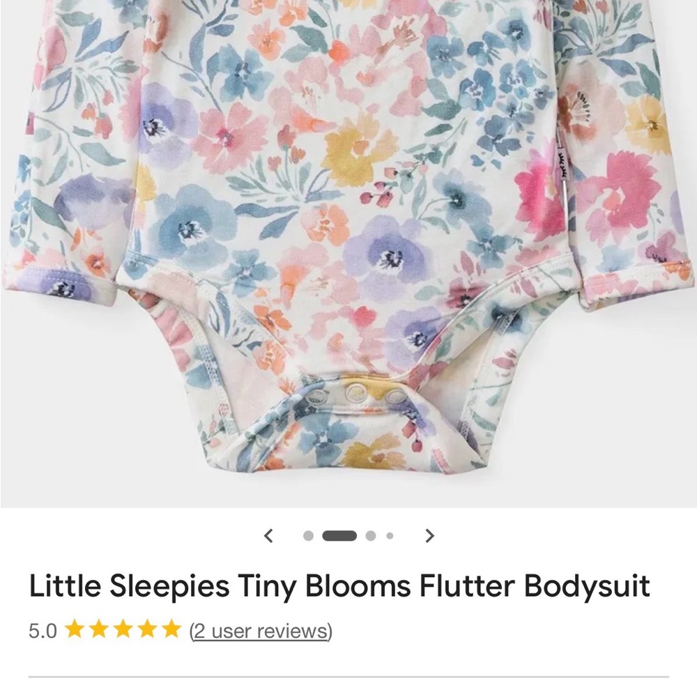 Little Sleepies Floral Watercolor Long-Sleeve Bodysuit - Multicolor